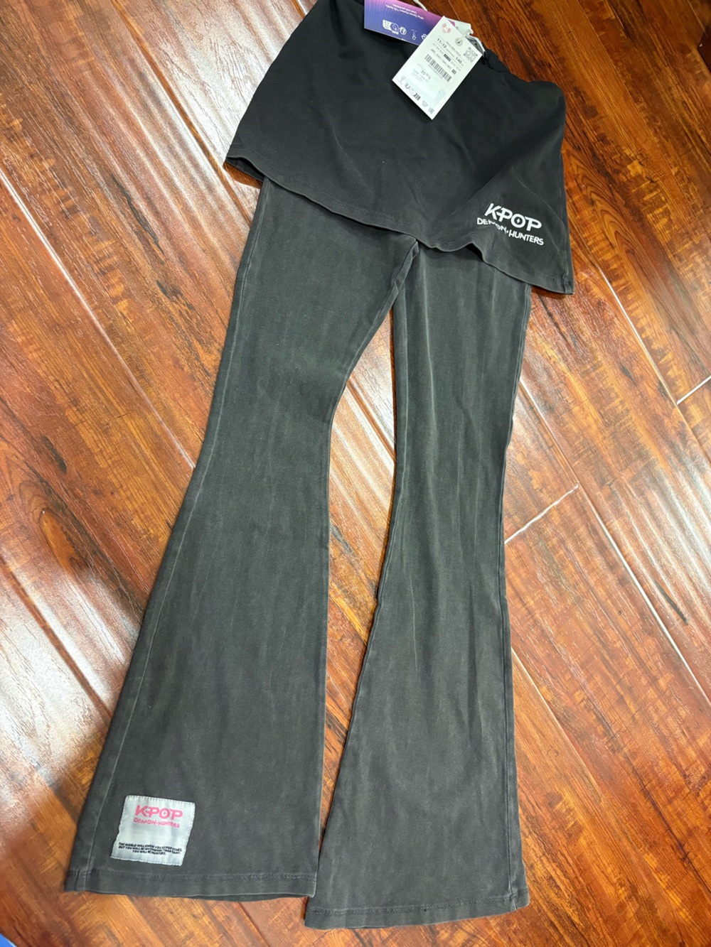NWT Zara KPOP Demon Hunters Kids Flare Pants Skirt - size 11-12